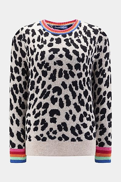 Zaubermond Strickpullover Zaubermond Strickpullover Leo-Muster mit günstig online kaufen