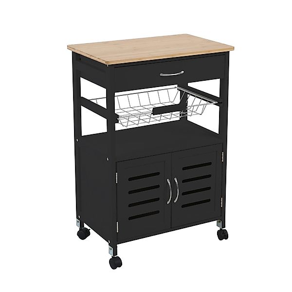 SVITA Küchenwagen MDF/Bambus, (1), Rollwagen, Bambus günstig online kaufen