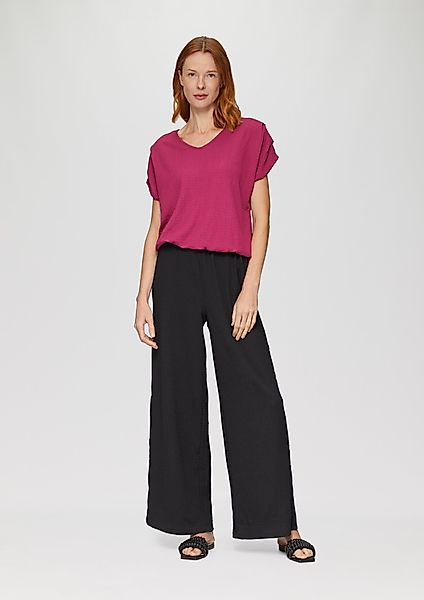 s.Oliver Stoffhose Strukturierte Hose mit Wide günstig online kaufen