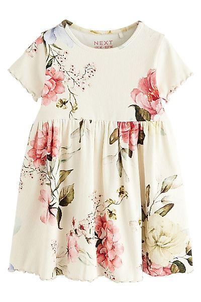Next Sommerkleid Kurzärmeliges geripptes Kleid (1-tlg) günstig online kaufen
