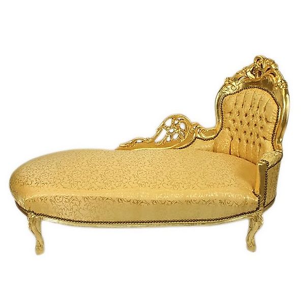 Casa Padrino Chaiselongue Barock Chaiselongue Gold Muster / Gold - Barock M günstig online kaufen