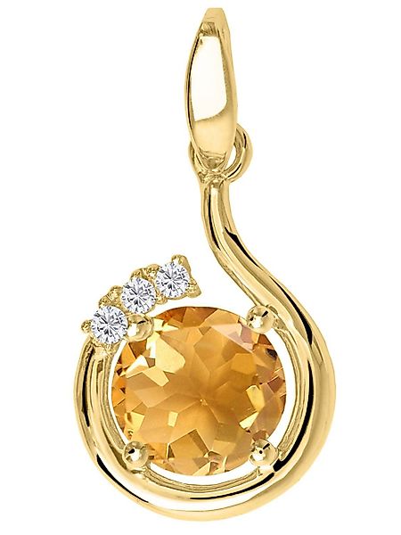 My Gold Kettenanhänger Damen Citrin Anhänger günstig online kaufen