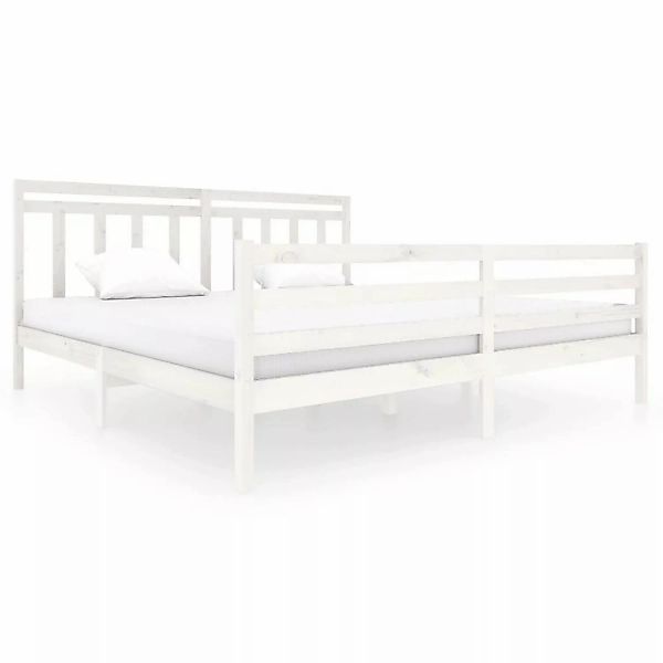 Vidaxl Massivholzbett Weiß 200x200 Cm günstig online kaufen