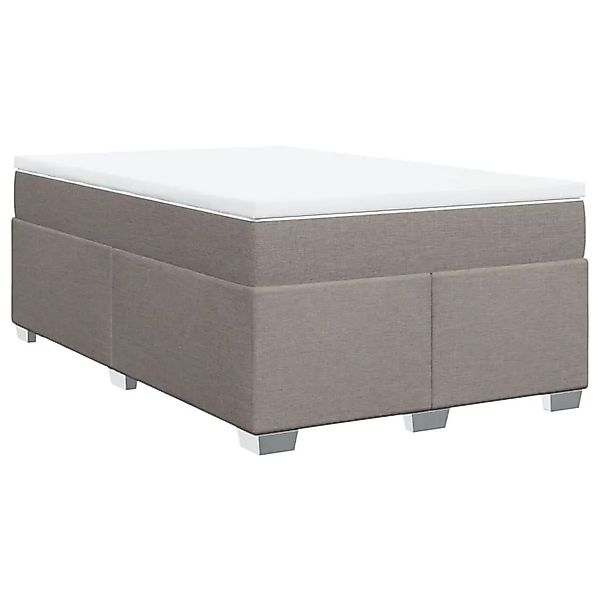 vidaXL Boxspringbett mit Matratze Taupe 120x200 cm Stoff 3285127 günstig online kaufen