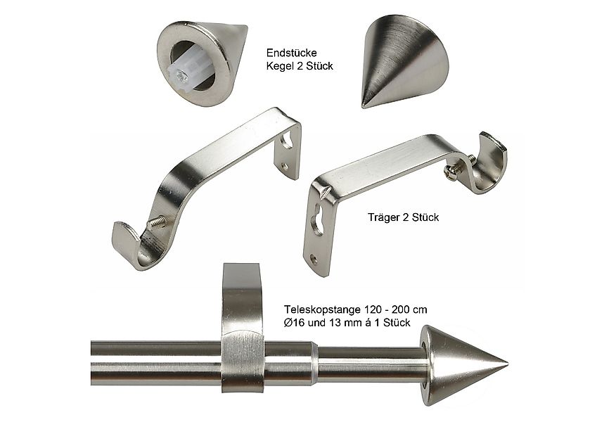Liedeco Gardinenstange Kegel Ã˜ 16/13 mm, günstig online kaufen