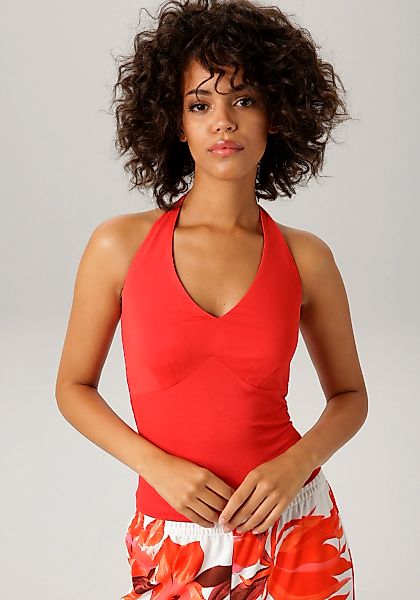 Aniston CASUAL Neckholdertop mit Trägern zum Knoten günstig online kaufen