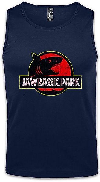 Urban Backwoods Tanktop Jawrassic Park Ärmelloses T-Shirt Island Shark Plak günstig online kaufen