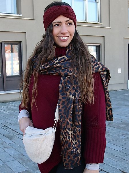 styleBREAKER Stirnband Strick Stirnband mit Zopfmuster und Twist Knoten (1- günstig online kaufen