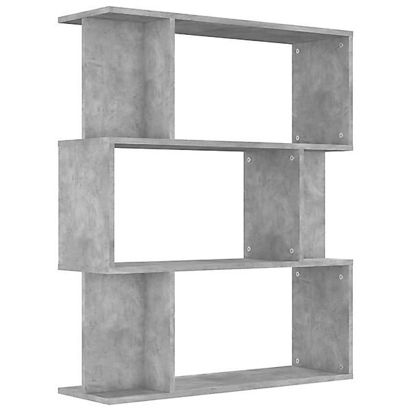 VidaXL Bücherregal/Raumteiler Betongrau 80x24x96 cm Holzwerkstoff günstig online kaufen