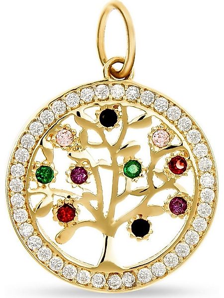 FAVS Kettenanhänger FAVS Damen-Anhänger 375er Gelbgold 40 Zirkonia günstig online kaufen