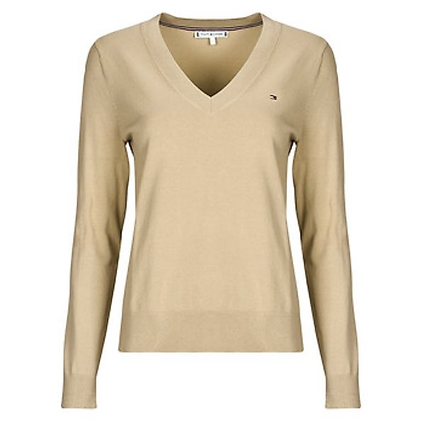 Tommy Hilfiger  Pullover CO JERSEY STITCH LS V-NK SWEATER günstig online kaufen