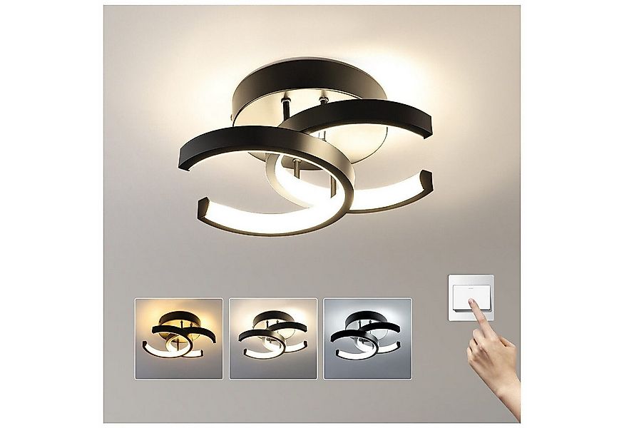 wohnTRAUM24 Deckenleuchten 3-Farbige Decken-Lampe Dimmbar LED Deckenleuchte günstig online kaufen