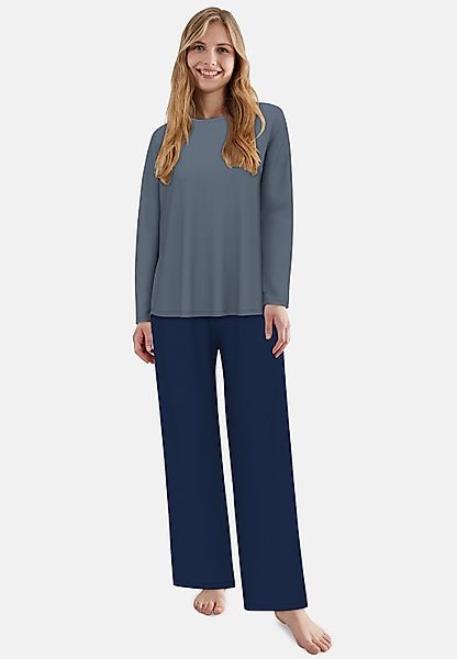 TOM TAILOR Loungeanzug "Sitia" 2 tlg. Langarm, Rundhalsausschnitt, basic, l günstig online kaufen