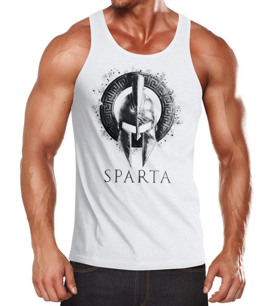 Neverless Tanktop Herren Tank-Top Aufdruck Sparta günstig online kaufen