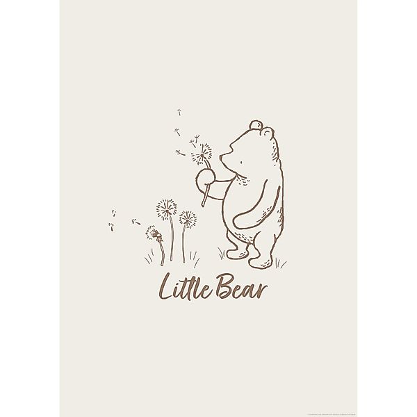 Komar Wandbild Disney Winnie the Pooh Little Bear 50 cm x 70 cm Beige günstig online kaufen