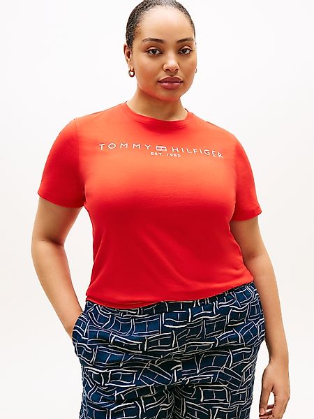 Tommy Hilfiger Curve T-Shirt "CRV REG CORP LOGO C-NK SS" in großen Größen günstig online kaufen