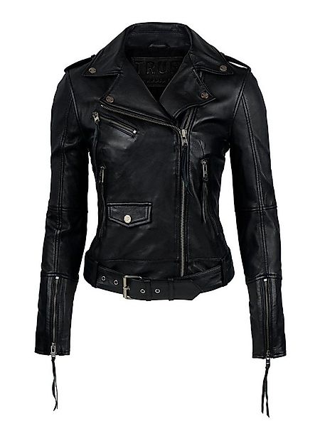 trueprodigy Lederjacke Milena Bikerjacke mit Reißverschlussdetails günstig online kaufen