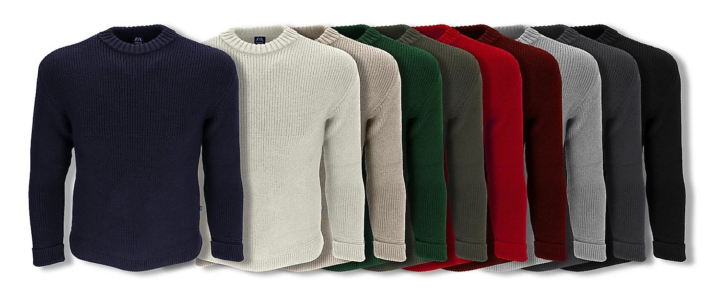 Blauer Peter Rundhalspullover aus Merino mit Rundhals günstig online kaufen