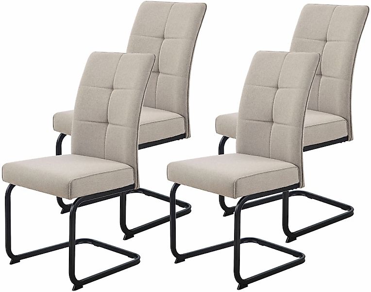 HELA Freischwinger "MALTA" (Set) 4 Stk.verschiedene Bezüge, Gestell Hochkan günstig online kaufen