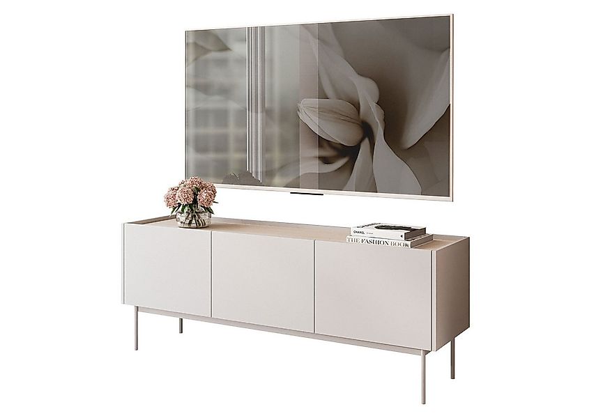 Lookway Lowboard ESSENCE TV Schrank 144 Kaschmir / Eiche Linea günstig online kaufen