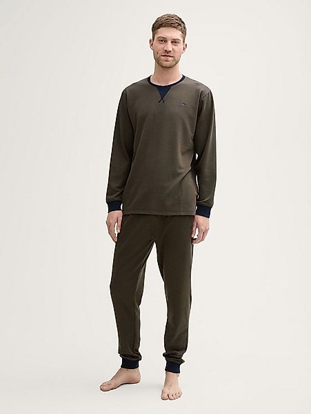 TOM TAILOR Pyjama Unterwäsche (2 tlg) Pyjama-Set mit Logo-Print und Kordelz günstig online kaufen