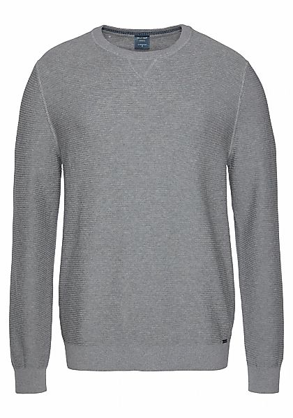 OLYMP Rundhalspullover "OLYMP Strick Casual", mit modischem Strukturmuster günstig online kaufen