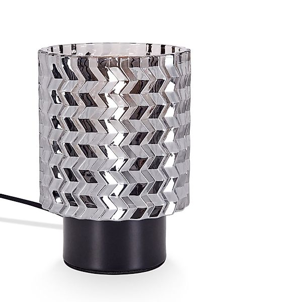 hofstein Tischleuchte Tischlampe aus Metall/Glas in günstig online kaufen