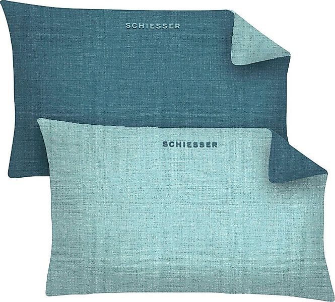 Schiesser Kissenhüllen Doubleface aus weicher Baumwolle günstig online kaufen