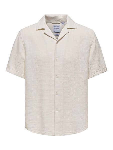 ONLY & SONS Kurzarmhemd "ONSLATHAM RLXSS RESORT LINEN STRUC 0257" günstig online kaufen