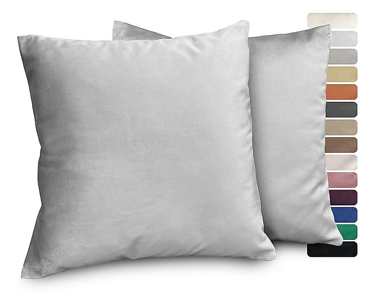 Beautex Kissenhüllen Samt Kissenhüllen 2er Set, Premium Kissenbezug, Sofa- günstig online kaufen