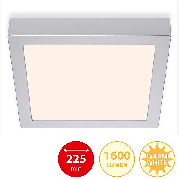 Briloner LED-Decken-& Wandlampe Fire Chrom Matt 16,5 W günstig online kaufen