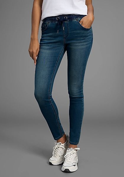 Arizona Stretch-Jeans weites Bein, normale Leibhöhe, knöchellang, mit Used- günstig online kaufen