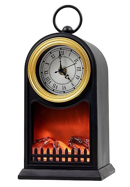 Spetebo Dekokamin LED Flammen Effekt Kamin mit Uhr - 25 cm (Stück, 1-St., K günstig online kaufen