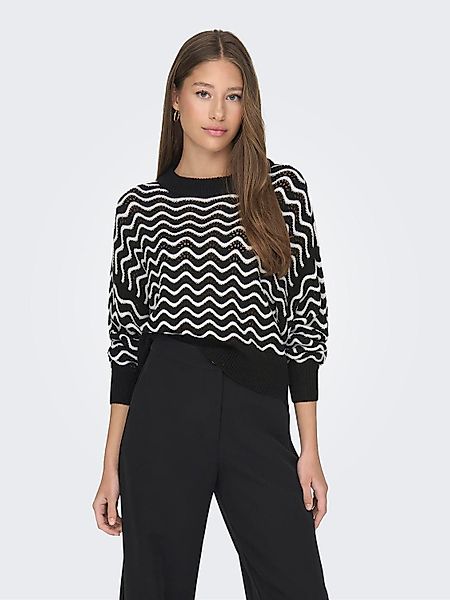 JDY Rundhalspullover JDYRITA L/S SHORT STRUC günstig online kaufen