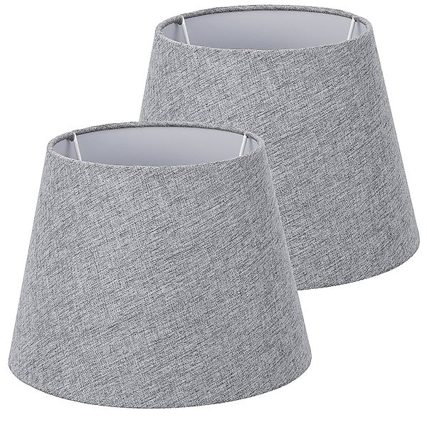 Navaris Lampenschirm 2x Lampenschirm aus Leinen 2er Pack E27 Lampen Schirm günstig online kaufen