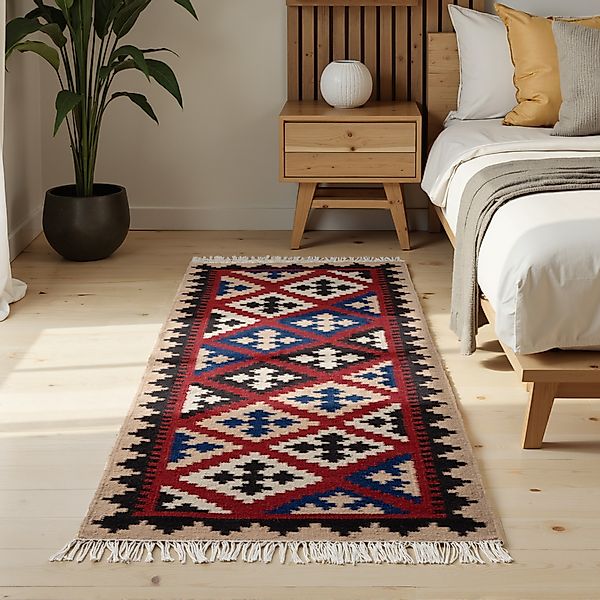 HANSE Home Teppich »Kelim Rami«, rechteckig, 3 mm Höhe, Wolle, Baumwolle, N günstig online kaufen