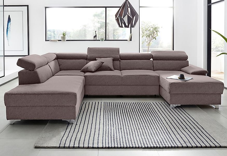 DOMO collection Wohnlandschaft "Mira, inklusive Kopfteilverstellung für meh günstig online kaufen