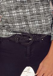 LASCANA Flechtgürtel Hüftgürtel Ledergürtel, einfaches Verstellen, günstig online kaufen