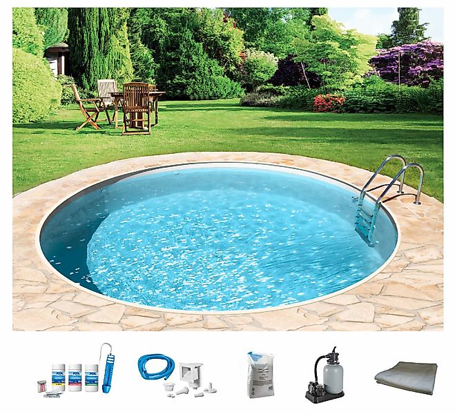 my POOL BWT Rundpool "mit sandfarbener Folie für den Karibik Look" Höhe 150 günstig online kaufen