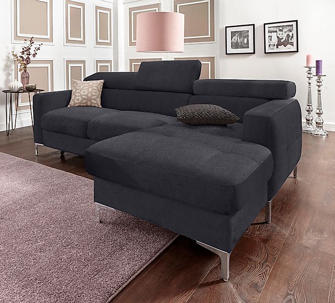 COTTA Ecksofa "Sammy L-Form", mit Kopfteilverstellung, wahlweise mit Bettfu günstig online kaufen