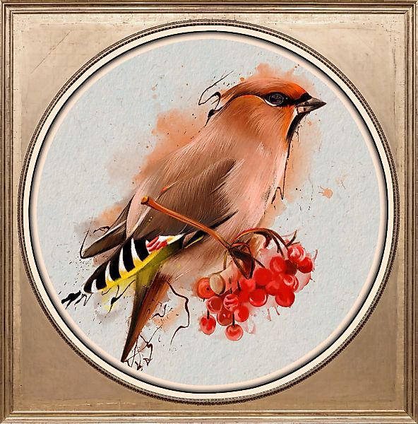 queence Acrylglasbild "Vogel", Kunst-Vögel-Vogelbilder-Blumen-Blumenbilder- günstig online kaufen