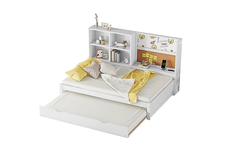 MODFU Kinderbett Stauraumbett Funktionsbett Holzbett Einzelbett (Schlafsofa günstig online kaufen