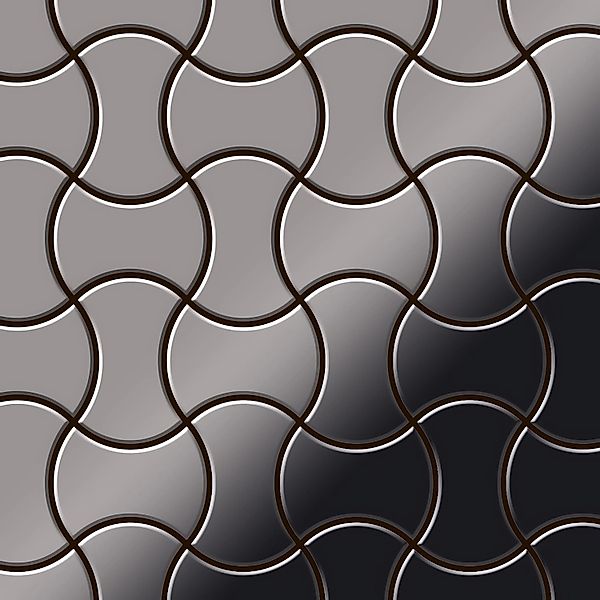 ALLOY Mosaik Fliese Massiv Metall Titan Hochglanz Dunkelgrau 1,6mm Infinit- günstig online kaufen