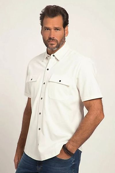 JP1880 Kurzarmhemd Jersey-Hemd Halbarm Kent-Kragen Modern Fit günstig online kaufen