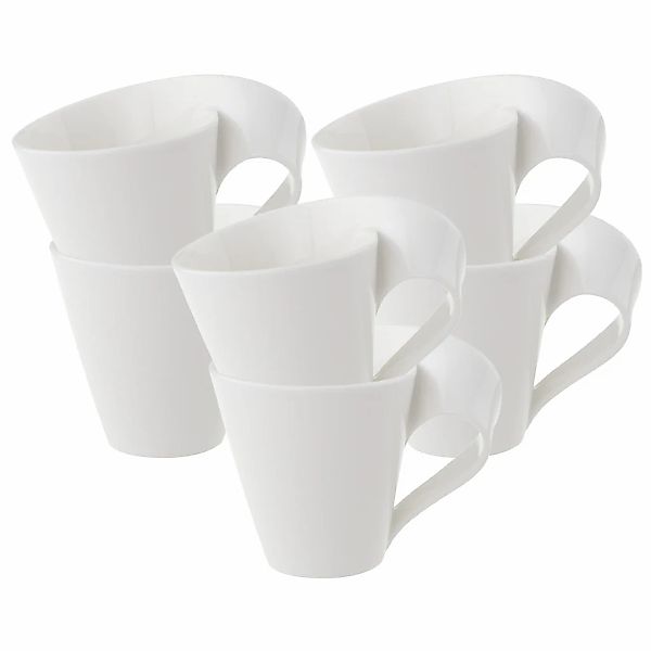Villeroy & Boch Tasse "Kaffeetassen NewWave 200 ml 6er Set weiß" günstig online kaufen