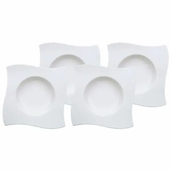 Villeroy & Boch Suppenteller »Suppenteller NewWave ø 24 cm 4er Set weiß« günstig online kaufen