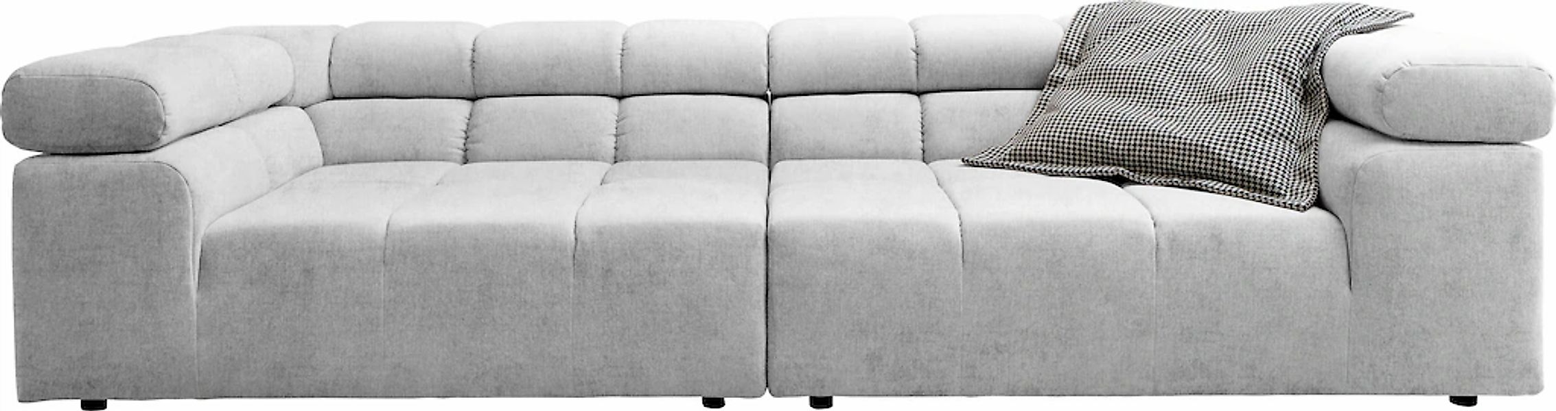 Home affaire Big-Sofa "Ancona B/T/H: 290/110/70 cm" auffällige Steppung, in günstig online kaufen