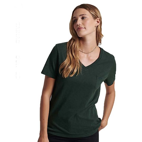 Superdry Pocket Kurzarm-t-shirt Mit V-ausschnitt L Forest Green günstig online kaufen