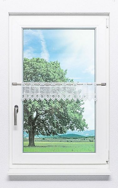 LYSEL® Scheibengardine Rustika (1 St), transparent, HxB 14x40cm günstig online kaufen