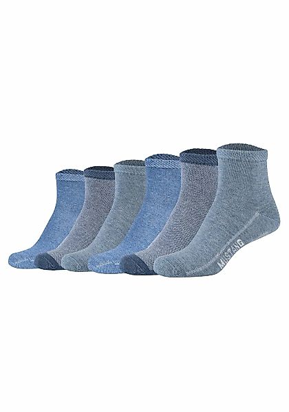 MUSTANG Kurzsocken "Socken Casual Organic Cotton Quarter 6-Pack 6er Pack" 6 günstig online kaufen